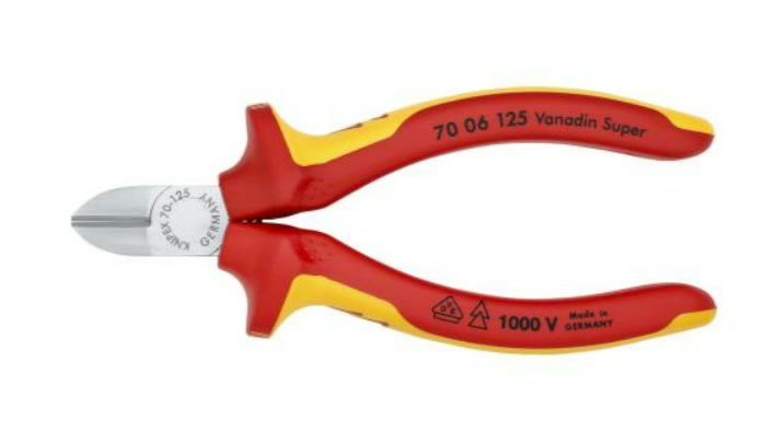 Žnyplės šoninio kirpimo VDE 125mm, Knipex Žnyplės šoninio kirpimo VDE 125mm, Knipex