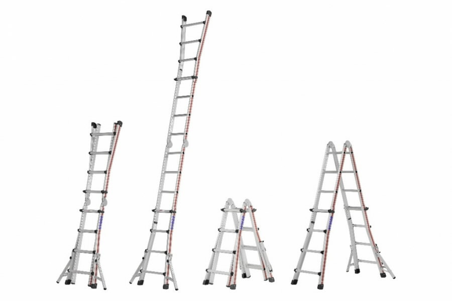 Teleskopinės kopėčios 4×4 pakopos 2.35–4.02m 4142, Hymer Teleskopinės kopėčios 4x4 pakopos 2.35–4.02m 4142, Hymer