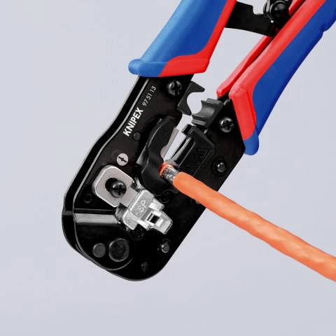 Laidų antgalių užspaudimo replės RJ45 kištukams, Knipex Laidų antgalių užspaudimo replės RJ45 kištukams, Knipex - Image 5