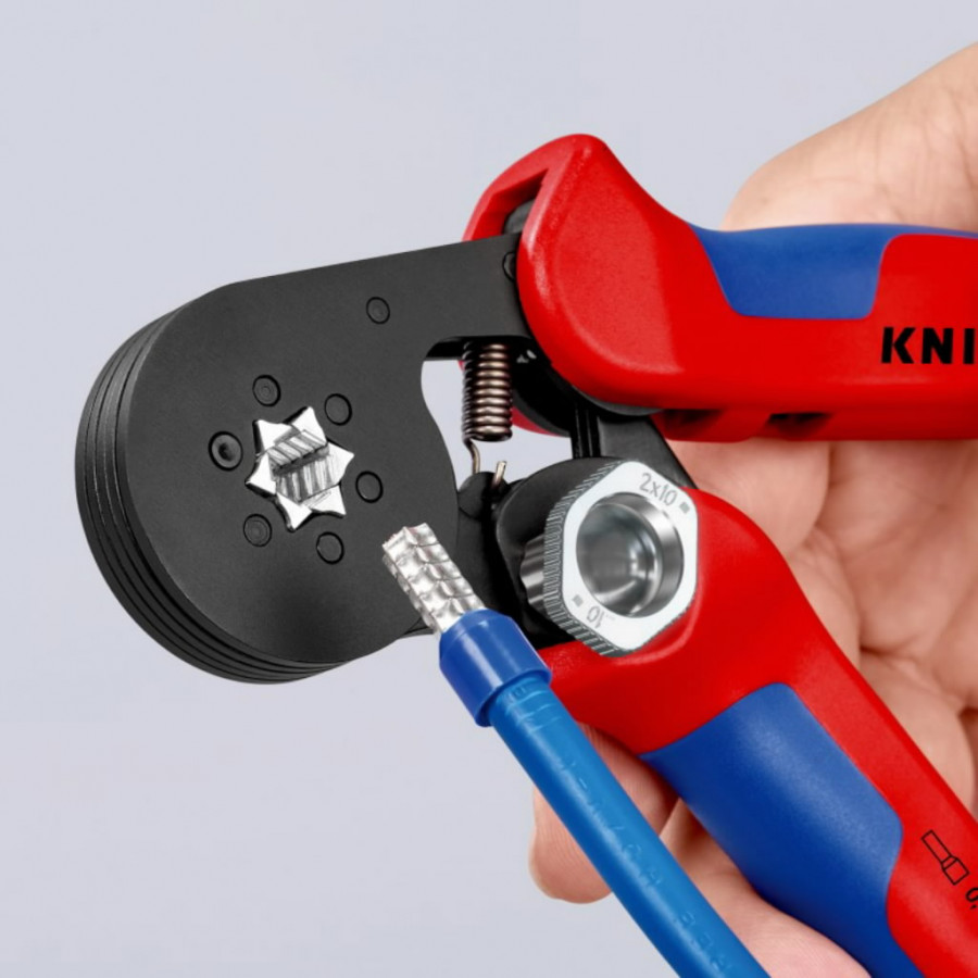 Laidų antgalių užspaudimo replės 0.08-16mm², 6-kant, Knipex Laidų antgalių užspaudimo replės 0.08-16mm², 6-kant, Knipex - Image 4