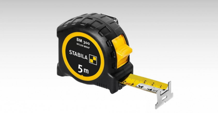 Ruletė BM300 dvipusė metrinė skalė 27mm x 5m, Stabila Ruletė BM300 dvipusė metrinė skalė 27mm x 5m, Stabila - Image 2
