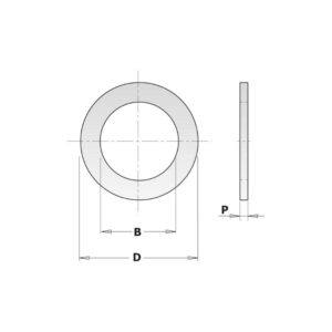 Redukcinis žiedas diskui D=25,4mm B=22,2mm P=2,3mm, CMT