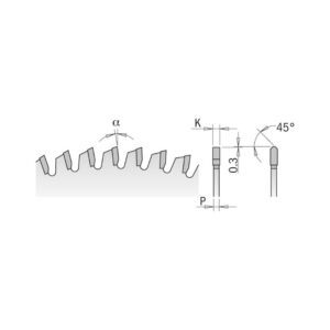 Diskas pjovimo aliuminiui Xtreme HW 250x3,2/2,5x30mm Z80 a=- 250x3,2/2,5x30mm Z80 a=-6° b=TCG, CMT