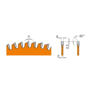 Diskas pjovimo Industrial Line HW 160x2,2/1,6x20mm Z56 a=-6° 160x2,2/1,6x20mm Z56 a=-6° b=TCG, CMT