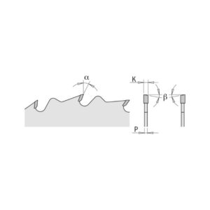 Diskas pjovimo 300x3,2x30 Z24 HM 300x3,2/2,2x30 Z24 a=20° b= 300x3,2/2,2x30 Z24 a=20° b=10° ATB, CMT