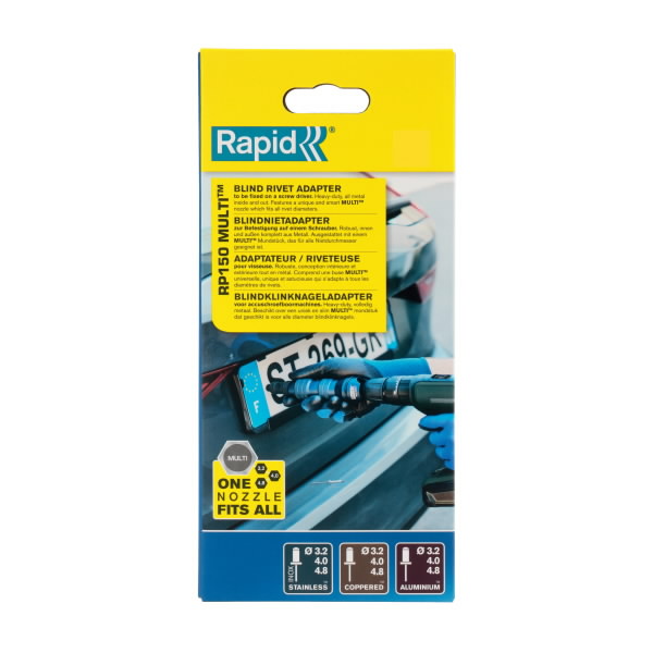 Kniedijimo adapteris MultiRiveter RP150 akumuliatoriniams su, Rapid Kniedijimo adapteris MultiRiveter RP150 akumuliatoriniams su, Rapid