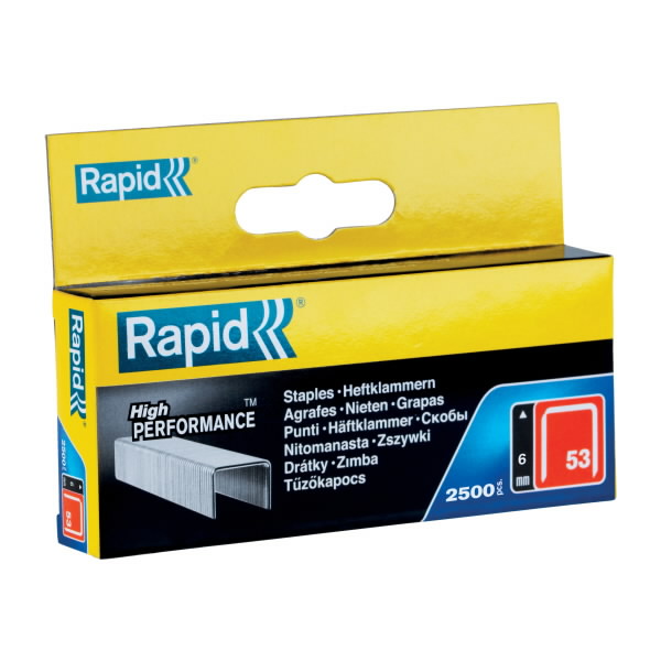 Kabės, 2500 vnt, cinkuotos, 11,4×0,75mm 53/6, Rapid Kabės, 2500 vnt, cinkuotos, 11,4x0,75mm 53/6, Rapid - Image 2