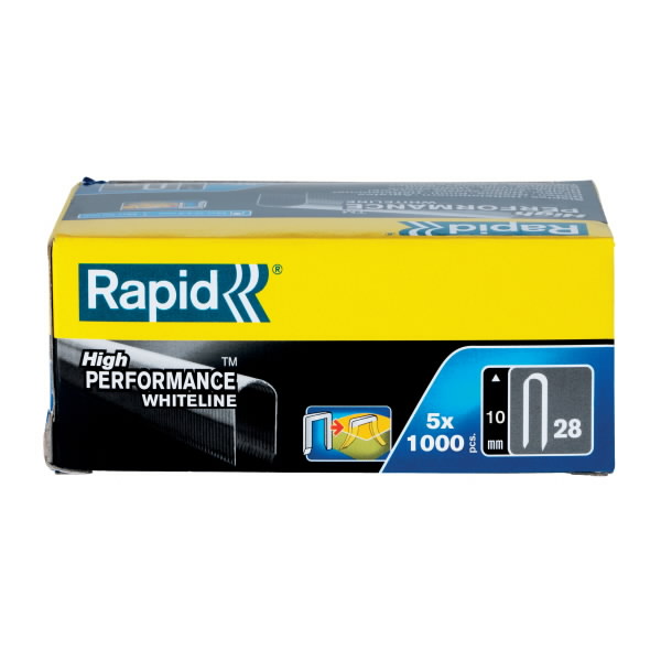 Kabės laidams, 5000 vnt,10mm,baltos 28/10, Rapid Kabės laidams, 5000 vnt,10mm,baltos 28/10, Rapid - Image 3