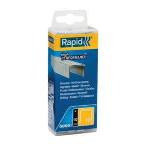 Kabės 13/10 5000vnt.10,6x0,7mm, geltonos, plastikinė pak., Rapid
