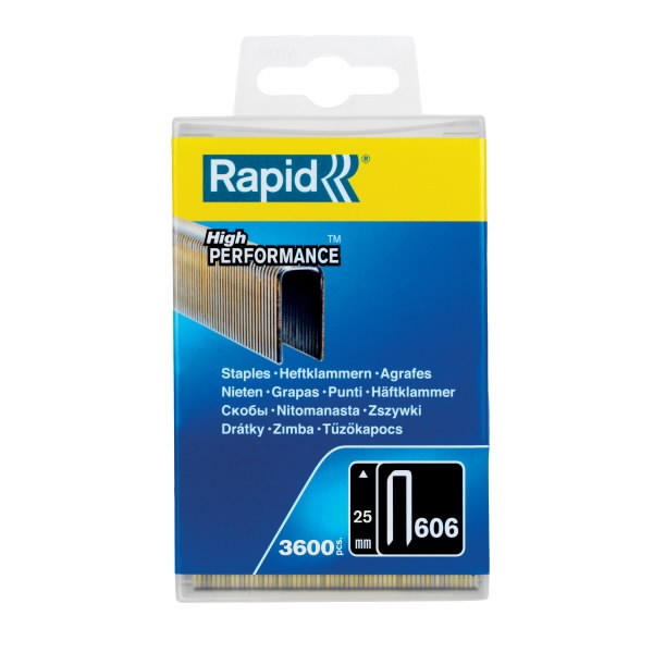 Kabės 606/25 3600vnt.6,0×1,1mm, juodos, plastikinė pak., Rapid Kabės 606/25 3600vnt.6,0x1,1mm, juodos, plastikinė pak., Rapid - Image 3