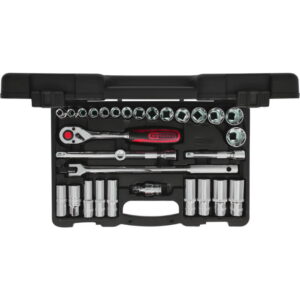 1/2" CHROME+ galinių raktų komplektas, coliniai dydžiai 30pcs, KS Tools