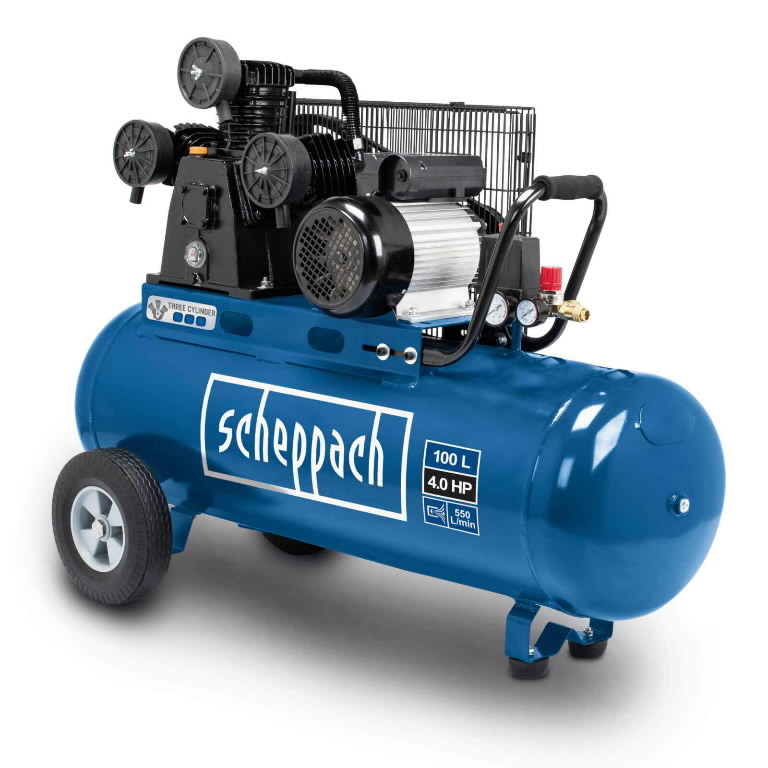Stūmoklinis kompresorius HC550TC 230V/ 100L, Scheppach Stūmoklinis kompresorius HC550TC 230V/ 100L, Scheppach
