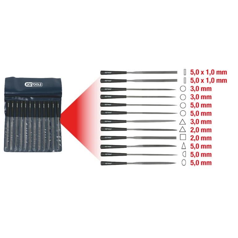 Dildžių komplektas 12 dalių, 145 mm, KS Tools Dildžių komplektas 12 dalių, 145 mm, KS Tools - Image 3