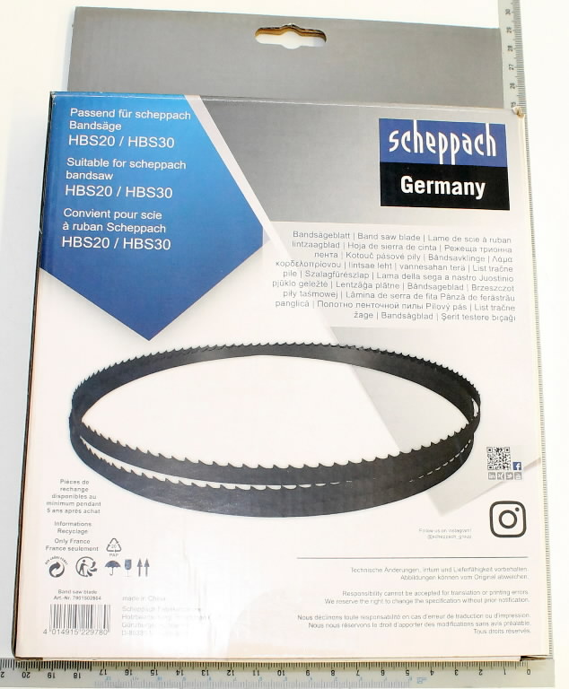 Pjovimo juosta HBS20/30 1400 x 6.4 x 0.4 mm / 6 TPI, Scheppach Pjovimo juosta HBS20/30 1400 x 6.4 x 0.4 mm / 6 TPI, Scheppach