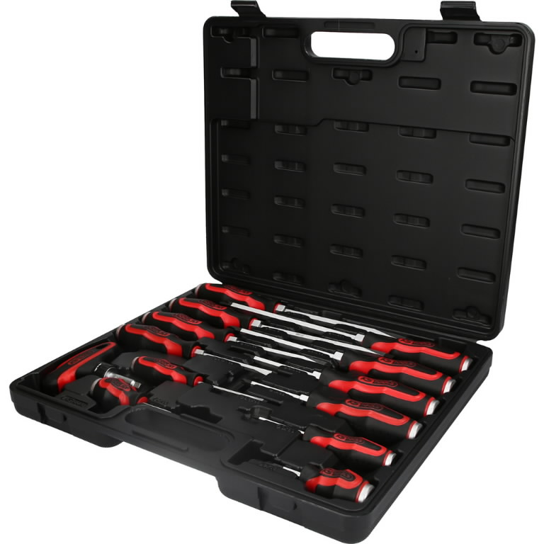 Smūginių atsuktuvų komplektas 13vnt ERGOTORQUE 13-osaline, KS Tools Smūginių atsuktuvų komplektas 13vnt ERGOTORQUE 13-osaline, KS Tools