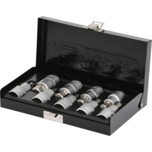 Galvučių su šešiakampiais antgaliais komplektas 1/2", HEX 4-, KS Tools