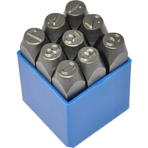 Skaičių išmušėjų komplektas 5mm, 9 dalių, KS Tools