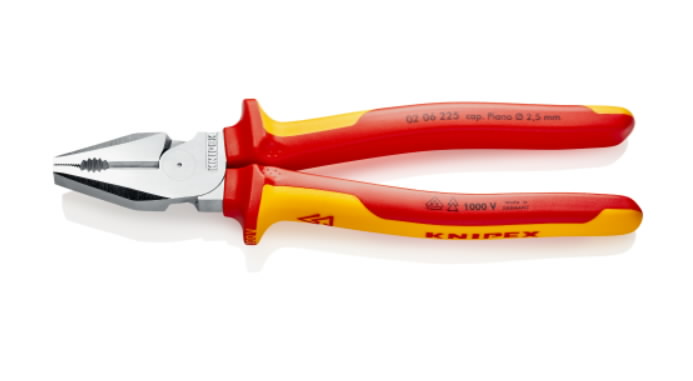Didelės kirpimo jėgos kombinuotos replės VDE 225mm, Knipex Didelės kirpimo jėgos kombinuotos replės VDE 225mm, Knipex