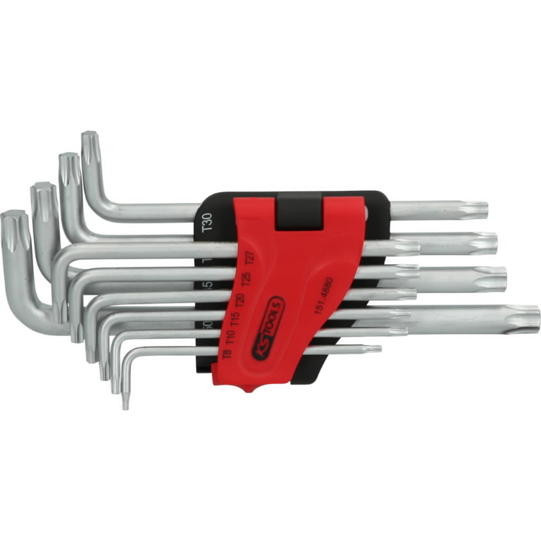 L- raktų komplektas TORX ,T8-T50, 10vnt, ilgi, KS Tools L- raktų komplektas TORX ,T8-T50, 10vnt, ilgi, KS Tools - Image 2