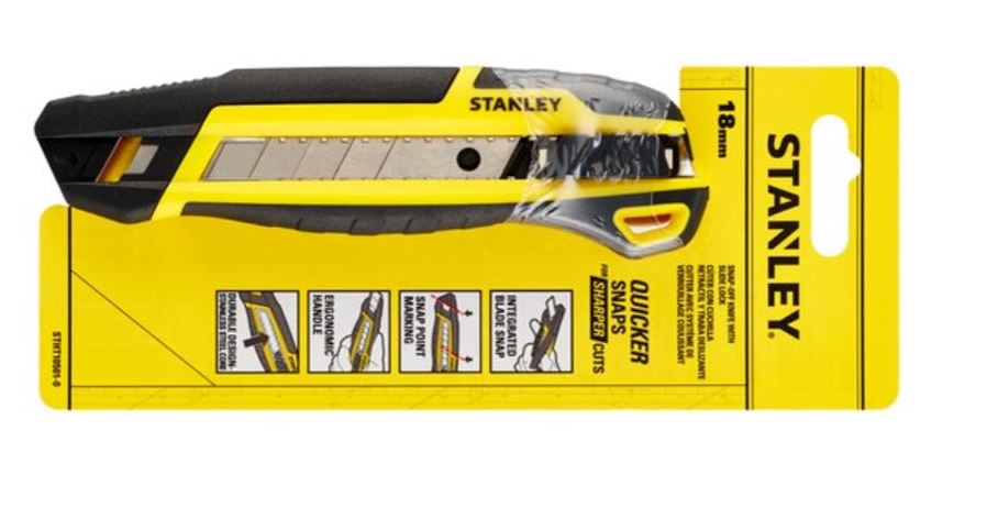 Peilis laužoma geležte 18mm, slankiojantis užraktas FATMAX, Stanley Peilis laužoma geležte 18mm, slankiojantis užraktas FATMAX, Stanley