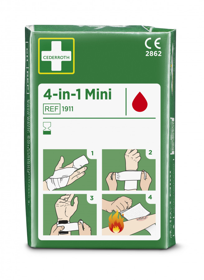 Sterilus žaizdų tvarstis 4-in-1 Mini 6cm x 3m, Cederroth Sterilus žaizdų tvarstis 4-in-1 Mini 6cm x 3m, Cederroth - Image 2