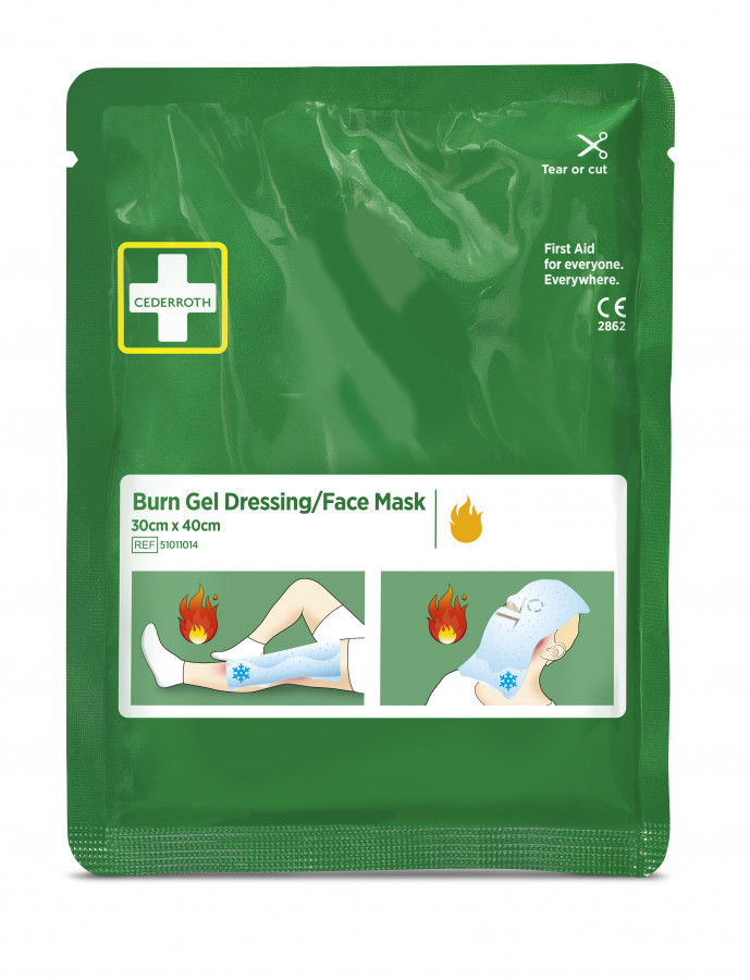 Tvarstis Burn Gel / veido kaukė 30×40 cm, Cederroth Tvarstis Burn Gel / veido kaukė 30x40 cm, Cederroth