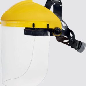 Visor holder Balbi 2 with visor, yellow, Delta Plus