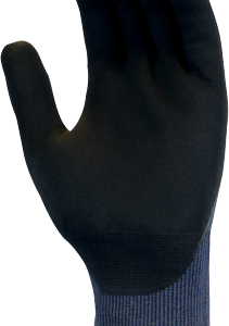 Knitted glove, Cut resistance D, nitrile-coated palm, grey 1 10, Delta Plus
