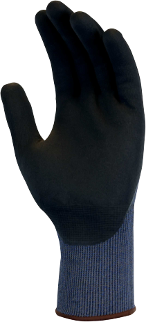 Knitted glove, Cut resistance D, nitrile-coated palm, grey 1 10, Delta Plus Knitted glove, Cut resistance D, nitrile-coated palm, grey 1 10, Delta Plus
