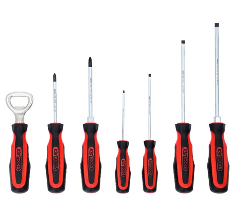 Atsuktuvų komplektas (PH1, PH2, Slotted 3; 4; 5,5; 6,5), KS Tools Atsuktuvų komplektas (PH1, PH2, Slotted 3; 4; 5,5; 6,5), KS Tools