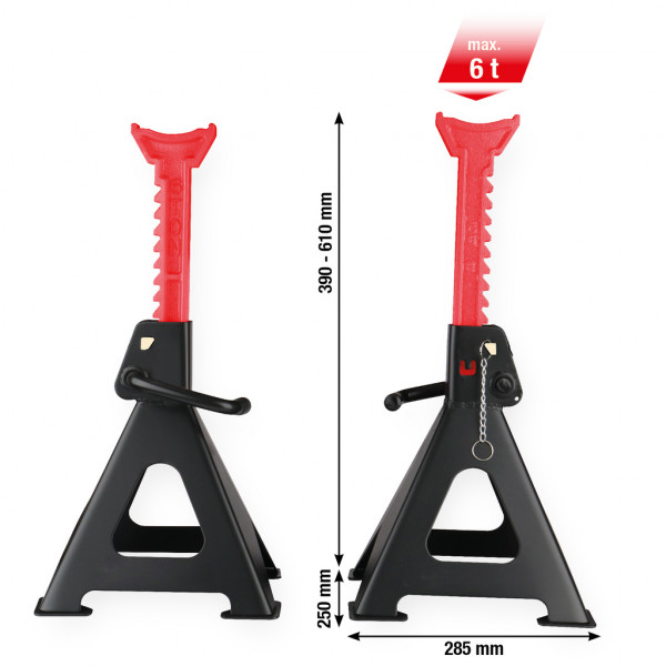 Plieninis stovas su greito reguliavimo įtaisu 6000 KG 2 pcs, KS Tools Plieninis stovas su greito reguliavimo įtaisu 6000 KG 2 pcs, KS Tools - Image 2