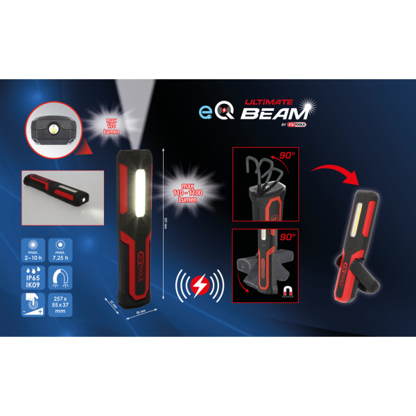 UltimateBEAM rankinis šviestuvas, 1100 liumenų, KS Tools UltimateBEAM rankinis šviestuvas, 1100 liumenų, KS Tools - Image 7
