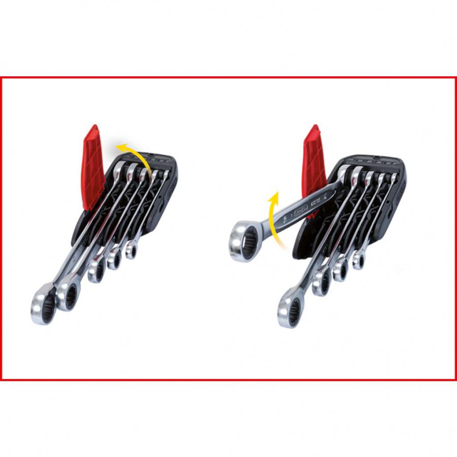 Kombinuotų terkšlinių raktų komplektas 5vnt, 8-19mm, KS Tools Kombinuotų terkšlinių raktų komplektas 5vnt, 8-19mm, KS Tools - Image 10
