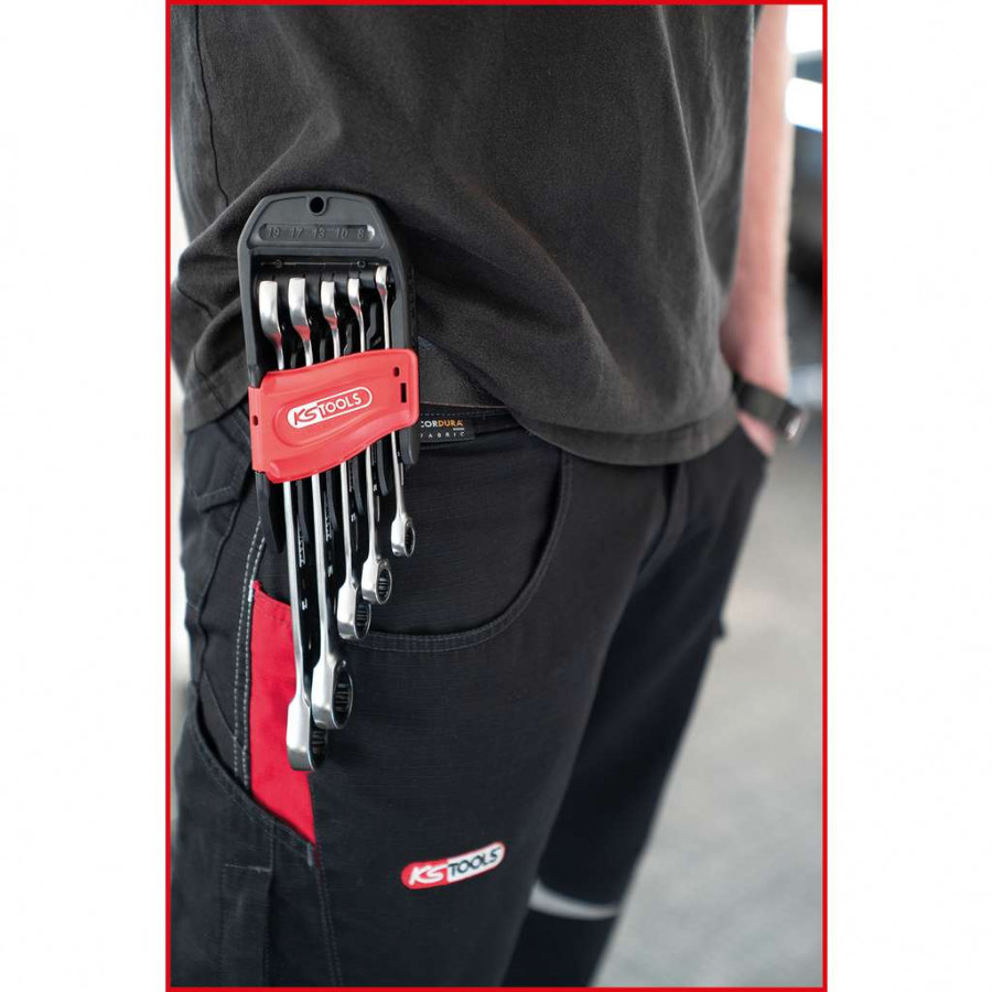 Kombinuotų terkšlinių raktų komplektas 5vnt, 8-19mm, KS Tools Kombinuotų terkšlinių raktų komplektas 5vnt, 8-19mm, KS Tools - Image 6