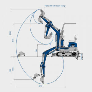 Mini-excavator EXC1400, Scheppach