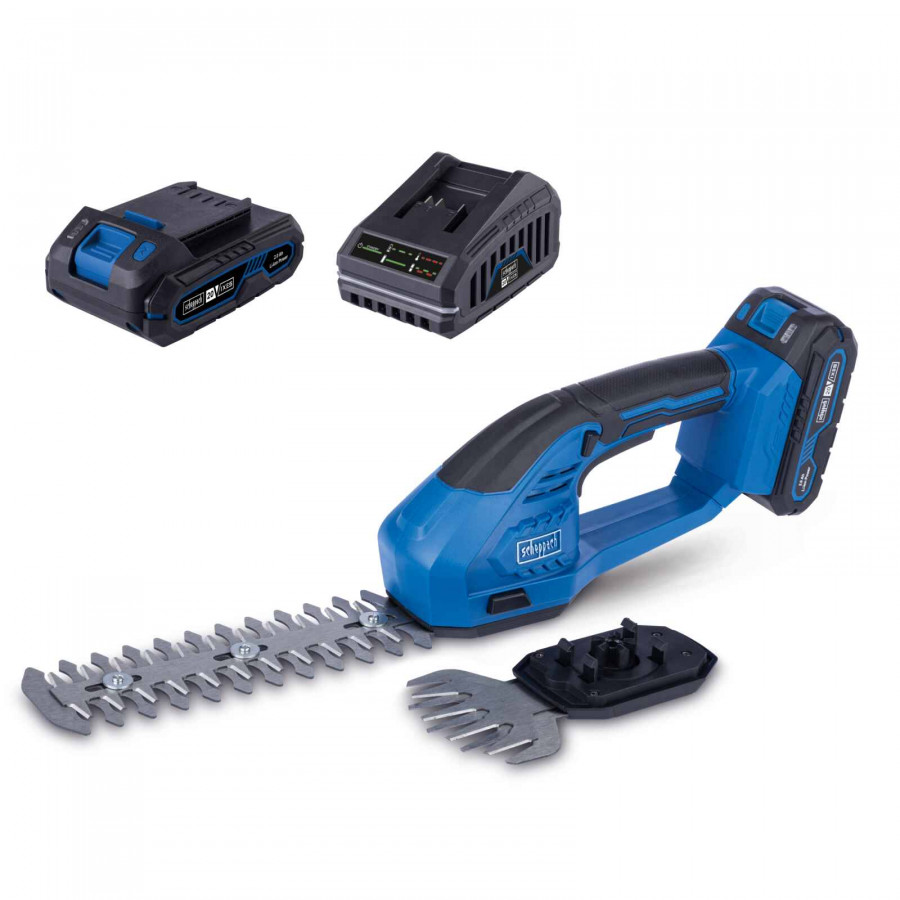 Akumuliatorinės vejos ir gyvatvorių žirklės C-HTGS200-X SET S, Scheppach Akumuliatorinės vejos ir gyvatvorių žirklės C-HTGS200-X SET S, Scheppach