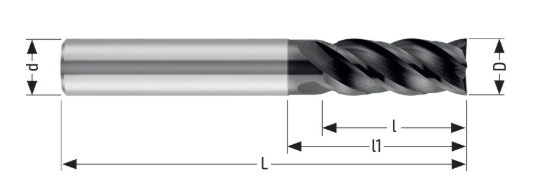 Vientiso karbidinė galinė freza SA-SCM-895S SIAH M160C, Pferd Vientiso karbidinė galinė freza SA-SCM-895S SIAH M160C, Pferd