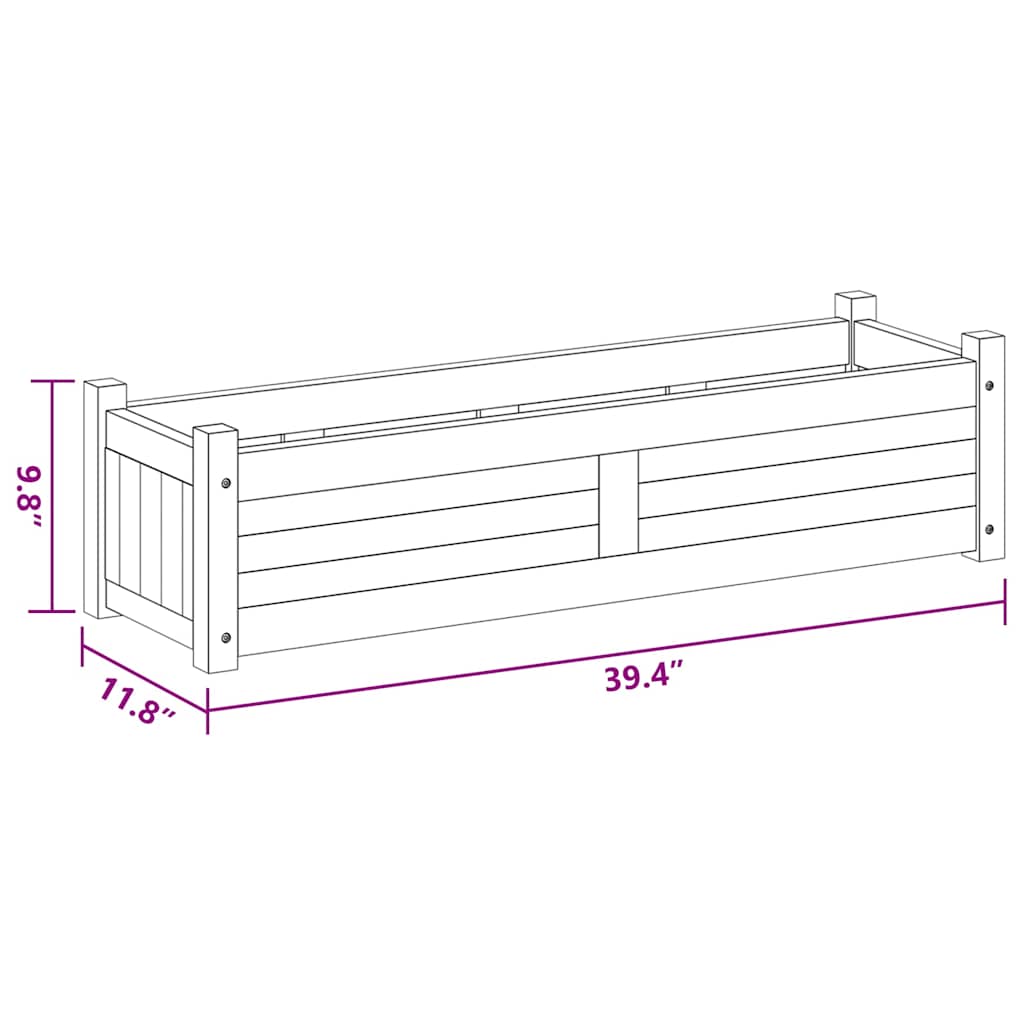 Lovelis augalams, akacija, 100x30x25cm, aukštas Lovelis augalams, akacija, 100x30x25cm, aukštas
