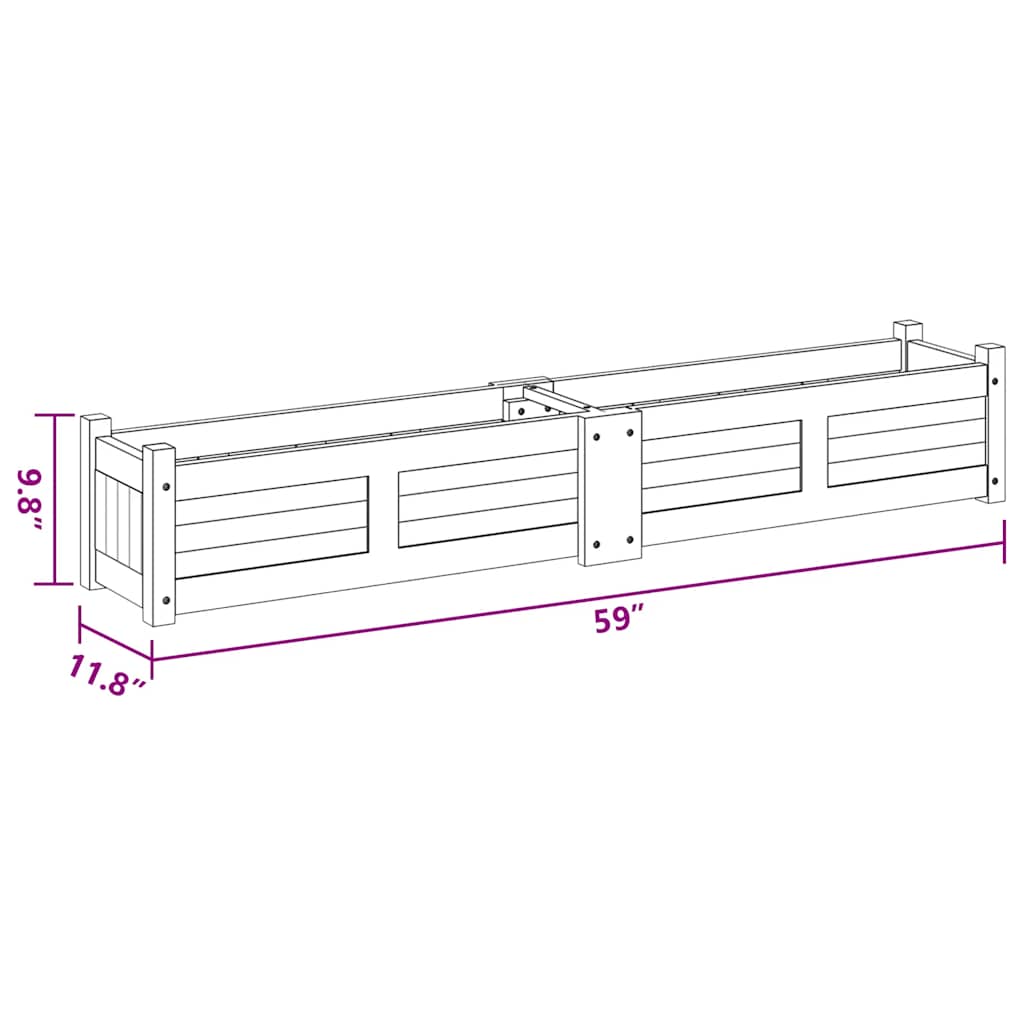 Lovelis augalams, akacija, 150x30x25cm, aukštas Lovelis augalams, akacija, 150x30x25cm, aukštas