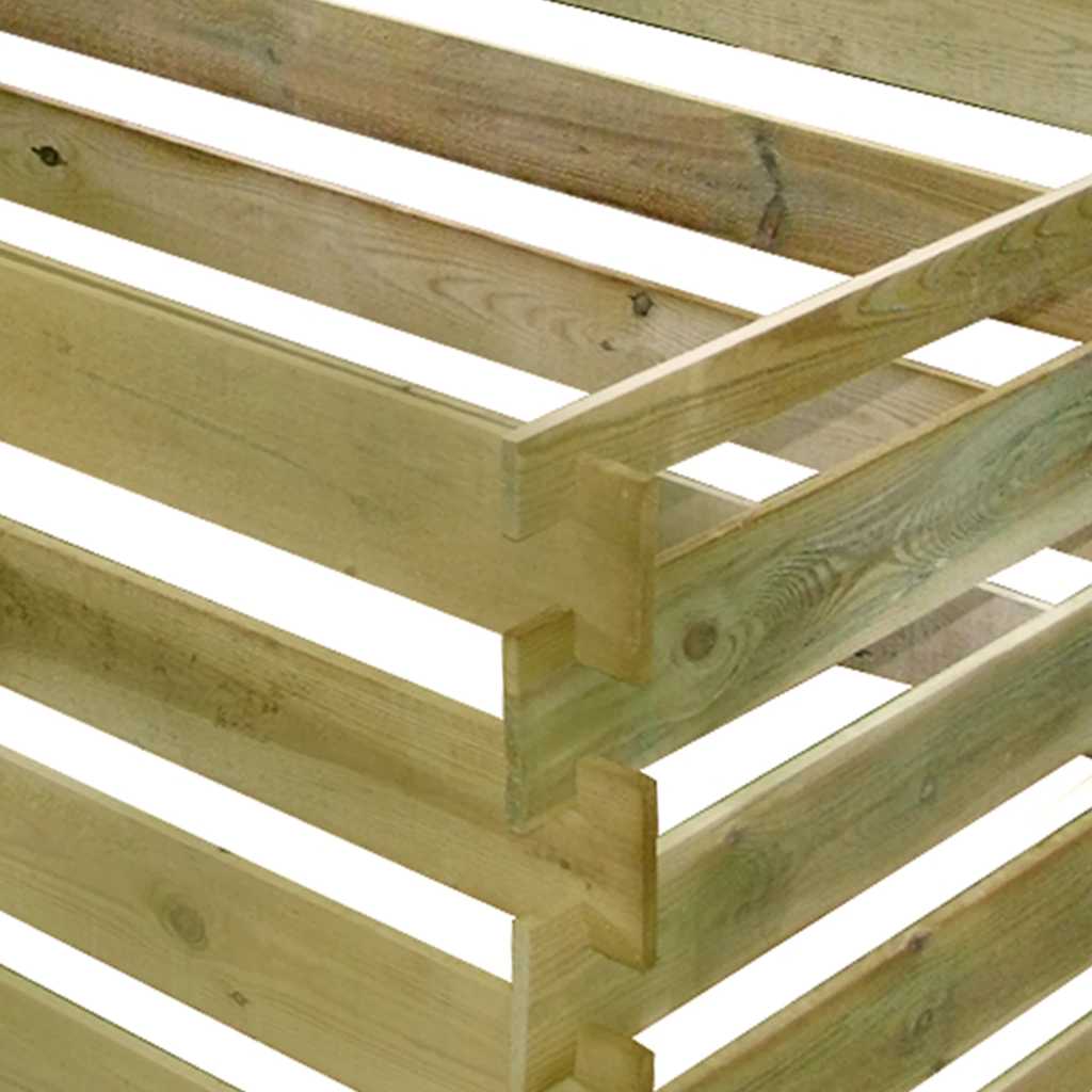 Komposto dėžė iš lentų, impregnuota pušies mediena, 180x90x90cm Komposto dėžė iš lentų, impregnuota pušies mediena, 180x90x90cm - Image 4