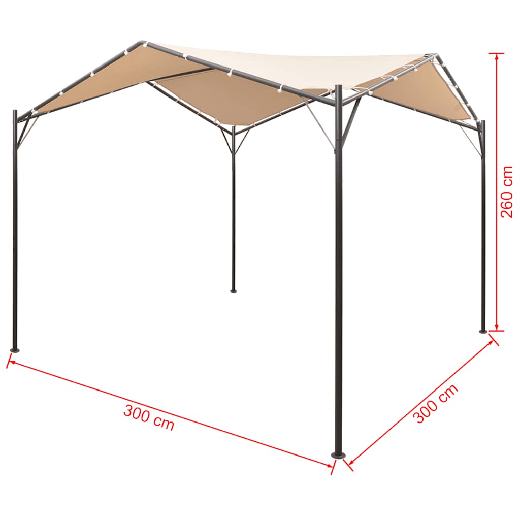 Pavėsinė, 3x3m, plienas, smėlio sp. Pavėsinė, 3x3m, plienas, smėlio sp.