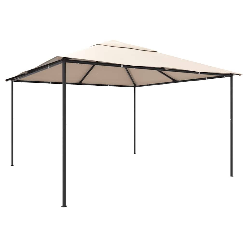 Pavėsinė/tentas/palapinė, 4×4 m, smėlio spalvos, plienas Pavėsinė/tentas/palapinė, 4x4 m, smėlio spalvos, plienas - Image 2