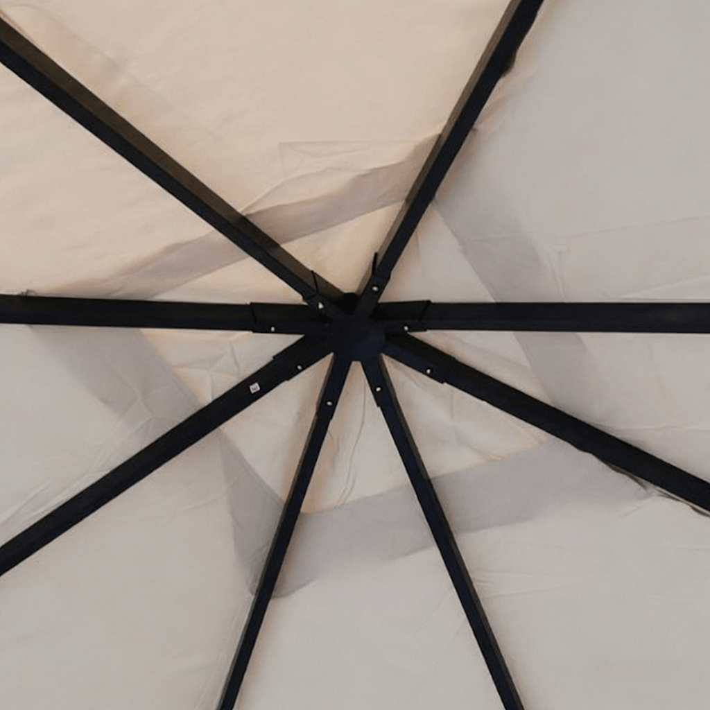 Pavėsinė/tentas/palapinė, 4×4 m, smėlio spalvos, plienas Pavėsinė/tentas/palapinė, 4x4 m, smėlio spalvos, plienas - Image 3