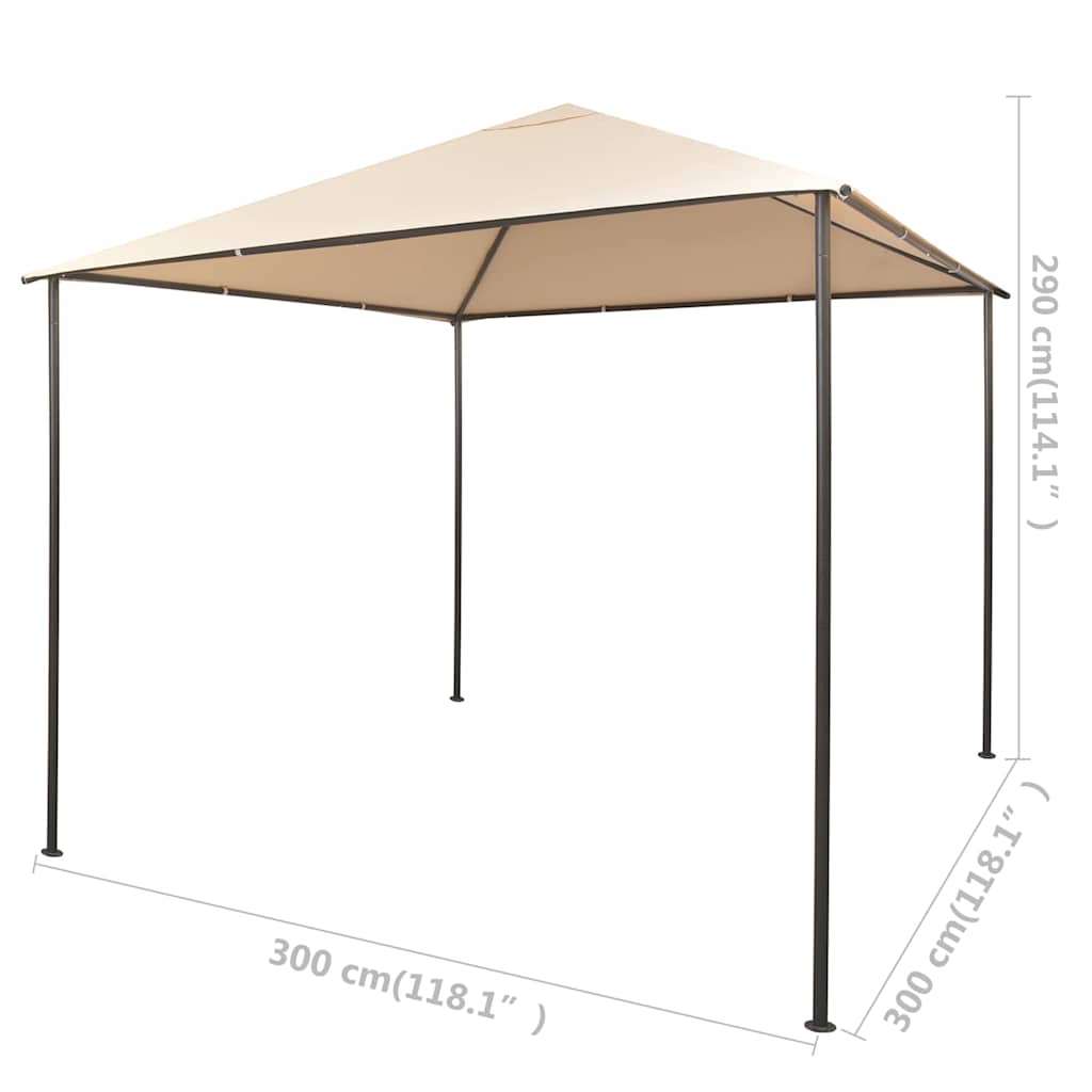 Pavėsinė, 3x3m, plienas, smėlio spalva Pavėsinė, 3x3m, plienas, smėlio spalva
