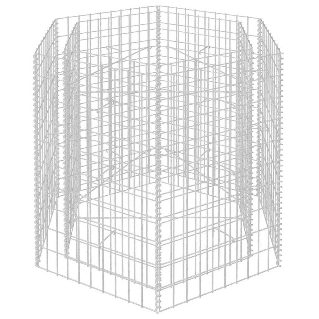 Šešiakampis gabiono vazonas, 100x90x100cm, pakeltas Šešiakampis gabiono vazonas, 100x90x100cm, pakeltas - Image 4