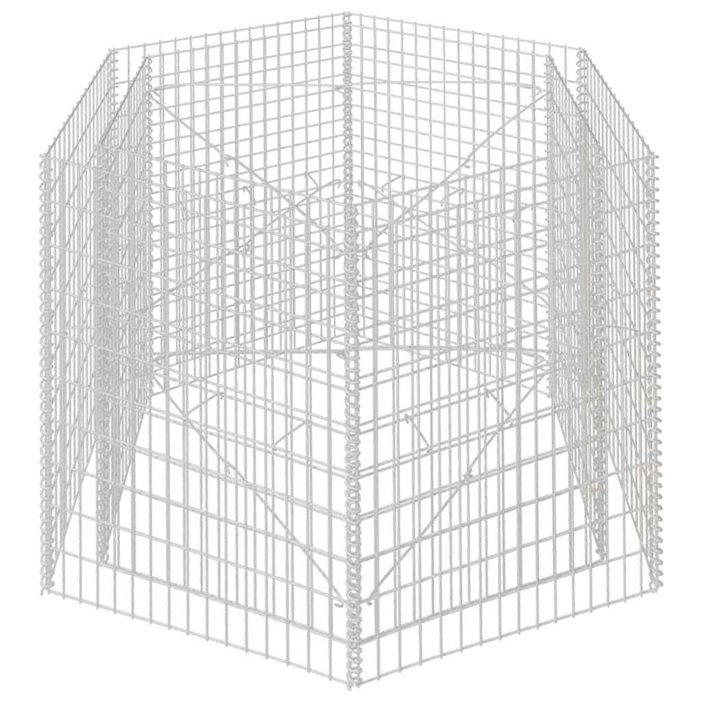 Šešiakampis gabiono vazonas, 160x140x100cm, aukštas Šešiakampis gabiono vazonas, 160x140x100cm, aukštas - Image 4