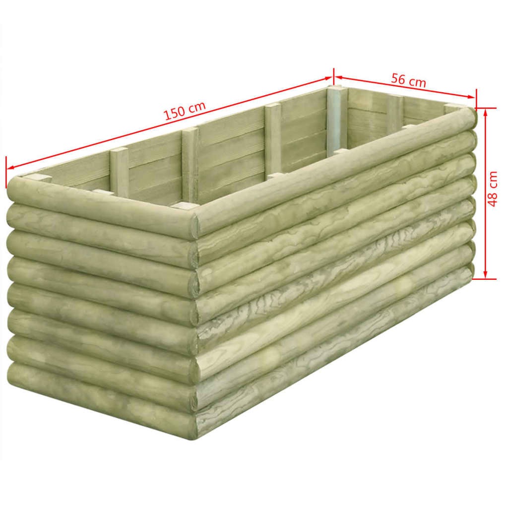 Vazonas, 150x56x48cm, pušies mediena, 19mm, aukštas Vazonas, 150x56x48cm, pušies mediena, 19mm, aukštas
