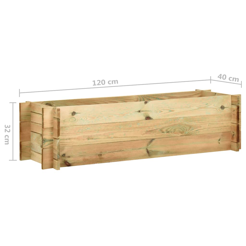 Aukštas lovelis daržovėms, 120cm, impregnuota pušies mediena Aukštas lovelis daržovėms, 120cm, impregnuota pušies mediena