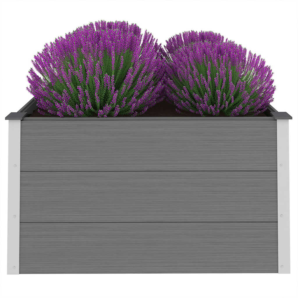 Sodo vazonas, pilkas, WPC, 100x100x54cm, aukštas Sodo vazonas, pilkas, WPC, 100x100x54cm, aukštas - Image 3