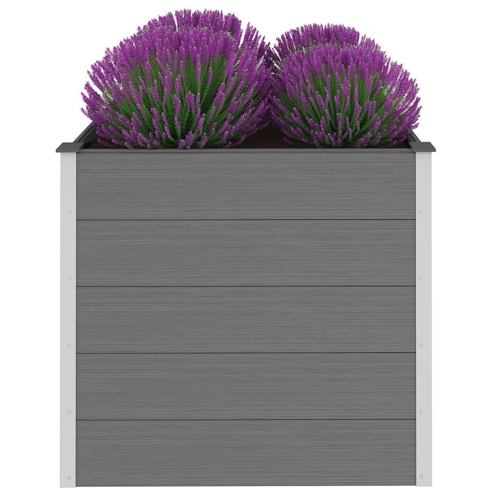 Sodo vazonas, pilkas, WPC, 100x100x91cm, aukštas Sodo vazonas, pilkas, WPC, 100x100x91cm, aukštas - Image 3